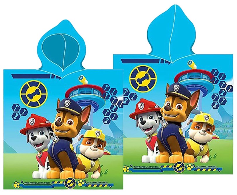Πόντσο Quick Dry Microfiber 50x100εκ. Paw Patrol Blue (Ύφασμα: Microfiber, Χρώμα: Μπλε) - SUMMER tiempo - 42-3399